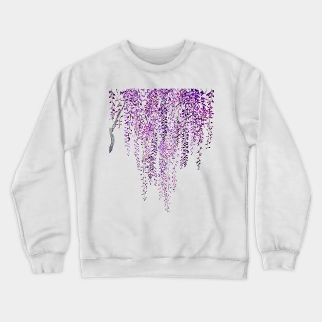 blooming wisteria flowers Crewneck Sweatshirt by colorandcolor